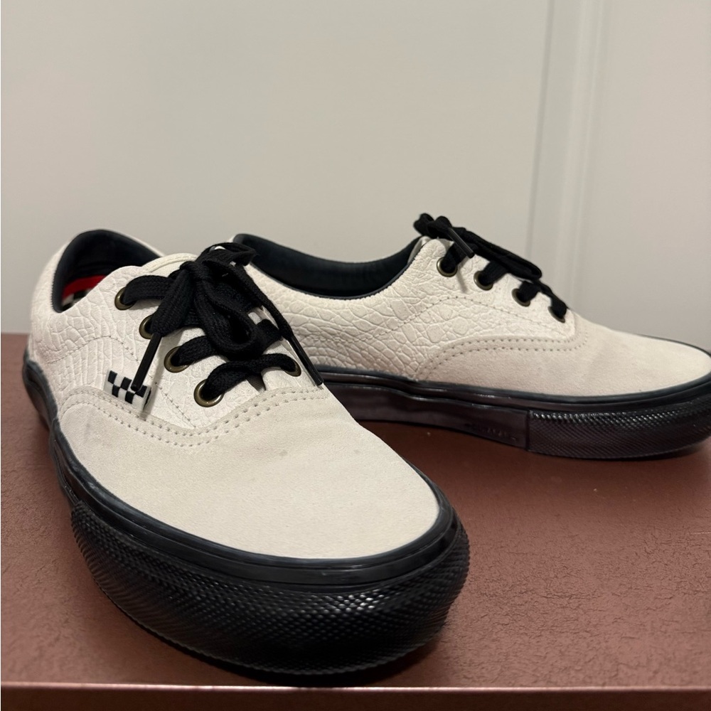 White Suede Vans - Size 5 Men’s - Breana Geering